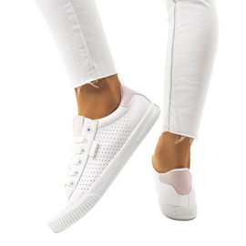 Hvide sneakers til kvinder Big Star HH274073 lyserød