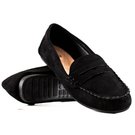 TRENDI Klassiske ruskind loafers sort