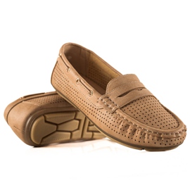 Primavera Komfortable gennembrudte loafers beige