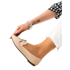 TRENDI Beige loafers med sløjfe