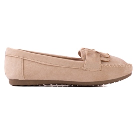 TRENDI Casual ruskind loafers beige