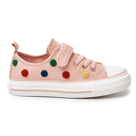 Børnesneakers med velcro Big Star JJ374054 Pink lyserød