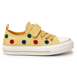 Børnesneakers med velcro Big Star JJ374056 Gul