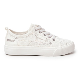 Gennembrudte sneakers Big Star JJ374012 Hvid