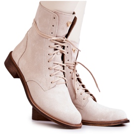 Ruskindsstøvler Nicole Lys beige 2697