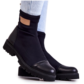 Slip-on stof Nicole Black 2705 sort