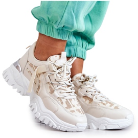 Sneakers på en massiv sål Beige din stil