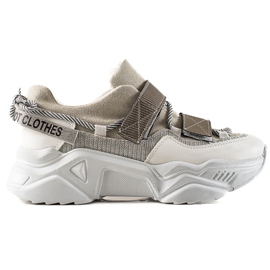 TRENDI Sneakers med velcro -mode grå