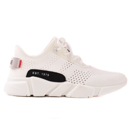 Gennembrudte damesneakers Big Star JJ274271 hvid