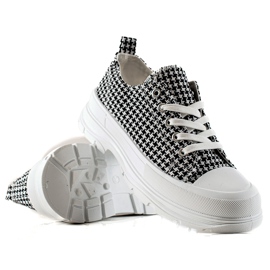 Bona Lavternede sneakers hvid sort
