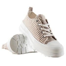 Bona Lavternede sneakers hvid brun