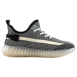 TRENDI Komfortable herresneakers hvid sort