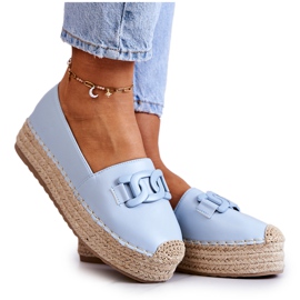 FB2 Klassiske Espadriller På Den Blå Julianne Platform