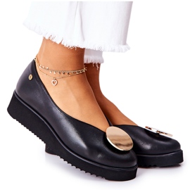 Ballerina sko på platformen Maciejka sort 5315B-01