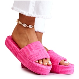 FJ1 Hjemmesko På Den Pink Lilly Platform lyserød