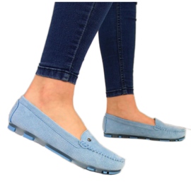 Læder loafers Filippo W PAW201B blå