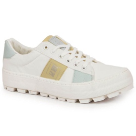 Tekstilsneakers på Big Star W JJ274480 platform hvid