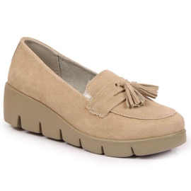 Lædersko Filippo W PAW274B beige