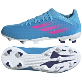 Adidas X Speedflow.3 Fg J Jr GW7486 sko blå blå