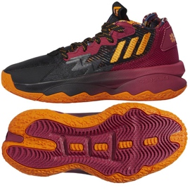 Adidas Dame 8 Jr GW3862 basketballsko flerfarvet sort