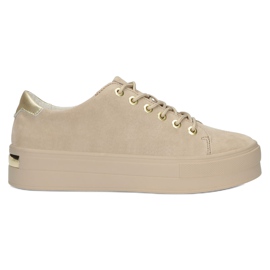 Beige læder Creepers Filippo DP3533