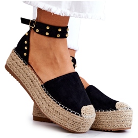 FB2 Sorte Lillian Espadrilles sandaler med dyser