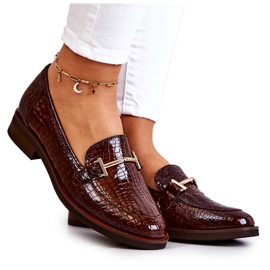Kvinder Brogues Snake Laura Messi 2307 Brun