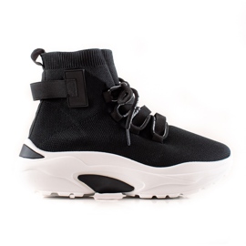 TRENDI Slip-on sneakers med en sok sort