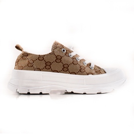 Bona Sneakers på platformen med mønstre brun
