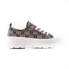 Bona Sneakers på platformen med mønstre flerfarvet grå