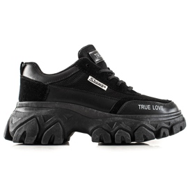TRENDI Moderigtige True Love sneakers sort