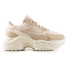 Marquiz Beige sneakers på platformen