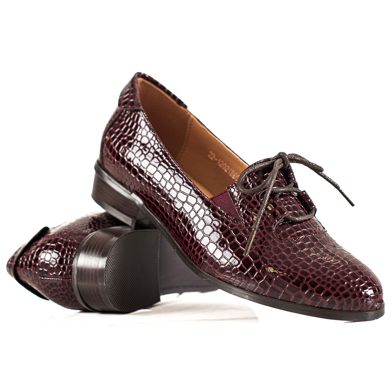 W. Potocki Elegante Potocki-sko med snøre rød