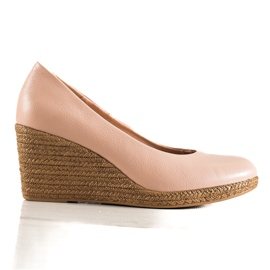 W. Potocki Klassiske Pumps On Wedge Potocki beige
