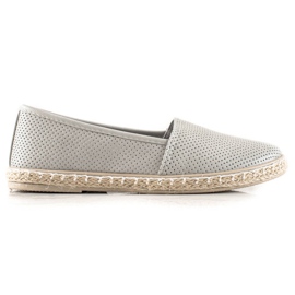 TRENDI Komfortable Eco-Læder Espadrilles grå