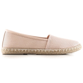 TRENDI Komfortable Eco-Læder Espadrilles lyserød
