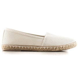 TRENDI Komfortable Openwork Espadriller hvid