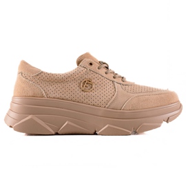 Filippo Beige læder sneakers brun