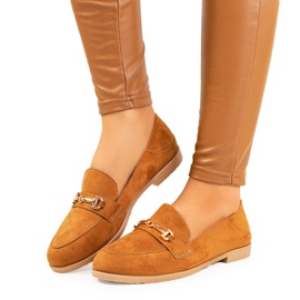 Aniria brune loafers med flade hæle