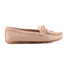 Loafers Med En Sløjfe beige