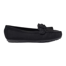 Fama Loafers Med En Sløjfe sort