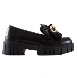 Seastar Fashion Loafers med sløjfe sort