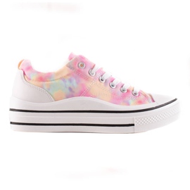 TRENDI Farverige sneakers på platformen flerfarvet