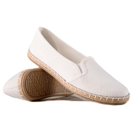 TRENDI Casual Slipony Espadrilles hvid