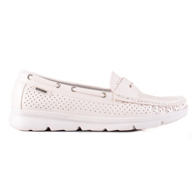 Goodin Lette loafers på platformen hvid