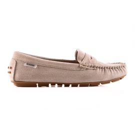 Goodin Afslappede ruskinds loafers beige