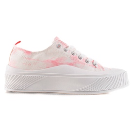Seastar Moderigtige sneakers på en bred platform hvid