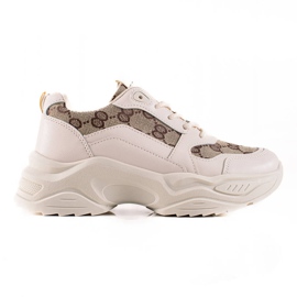Seastar Beige sneakers med mønstre brun