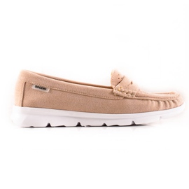Goodin Loafers med gennembrudt mønster beige