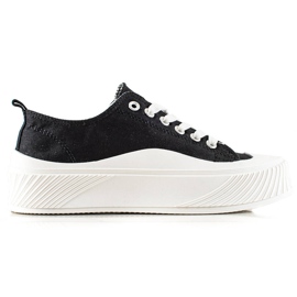 Seastar Sorte sneakers på platformen
